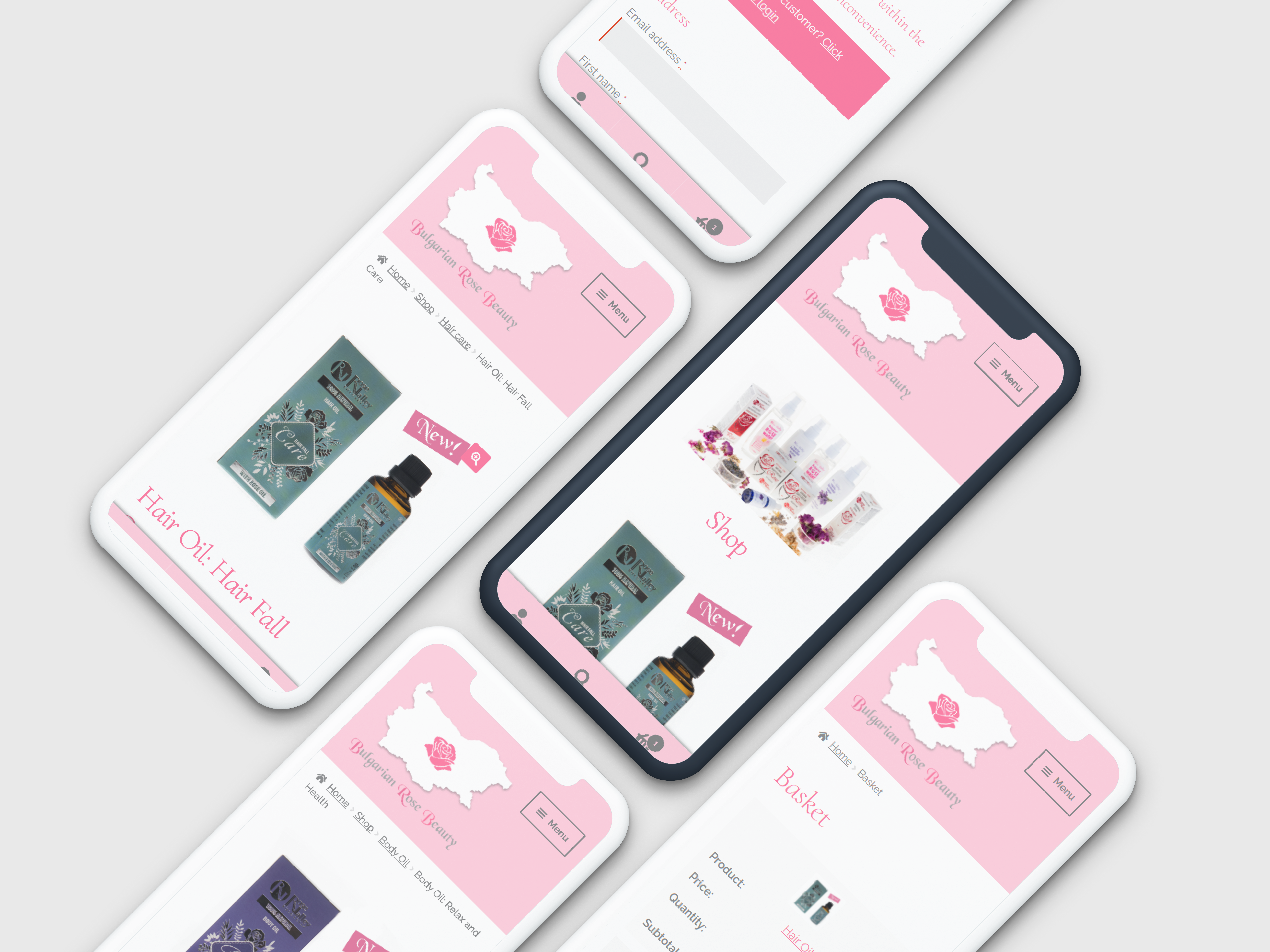 bulgarian rose beauty mockup